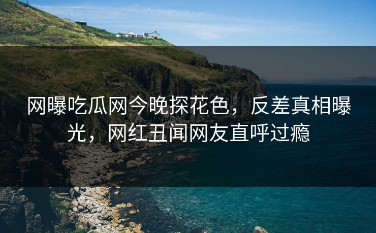 网曝吃瓜网今晚探花色，反差真相曝光，网红丑闻网友直呼过瘾  第1张