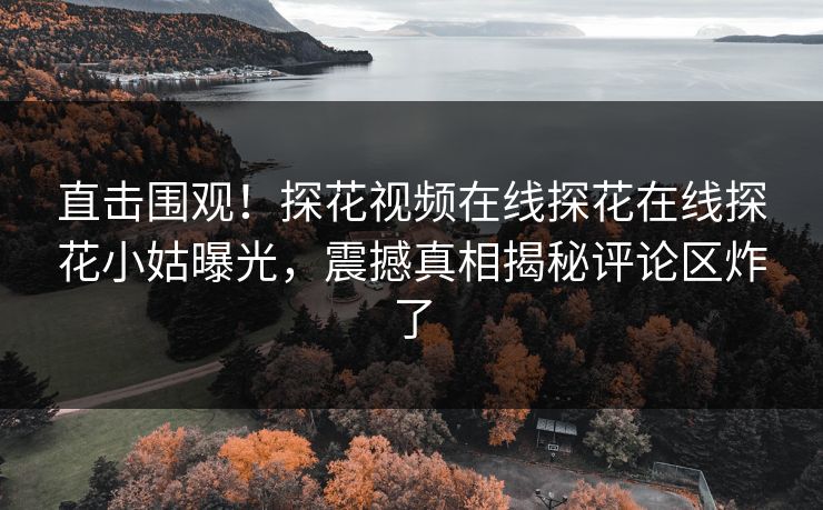 直击围观！探花视频在线探花在线探花小姑曝光，震撼真相揭秘评论区炸了